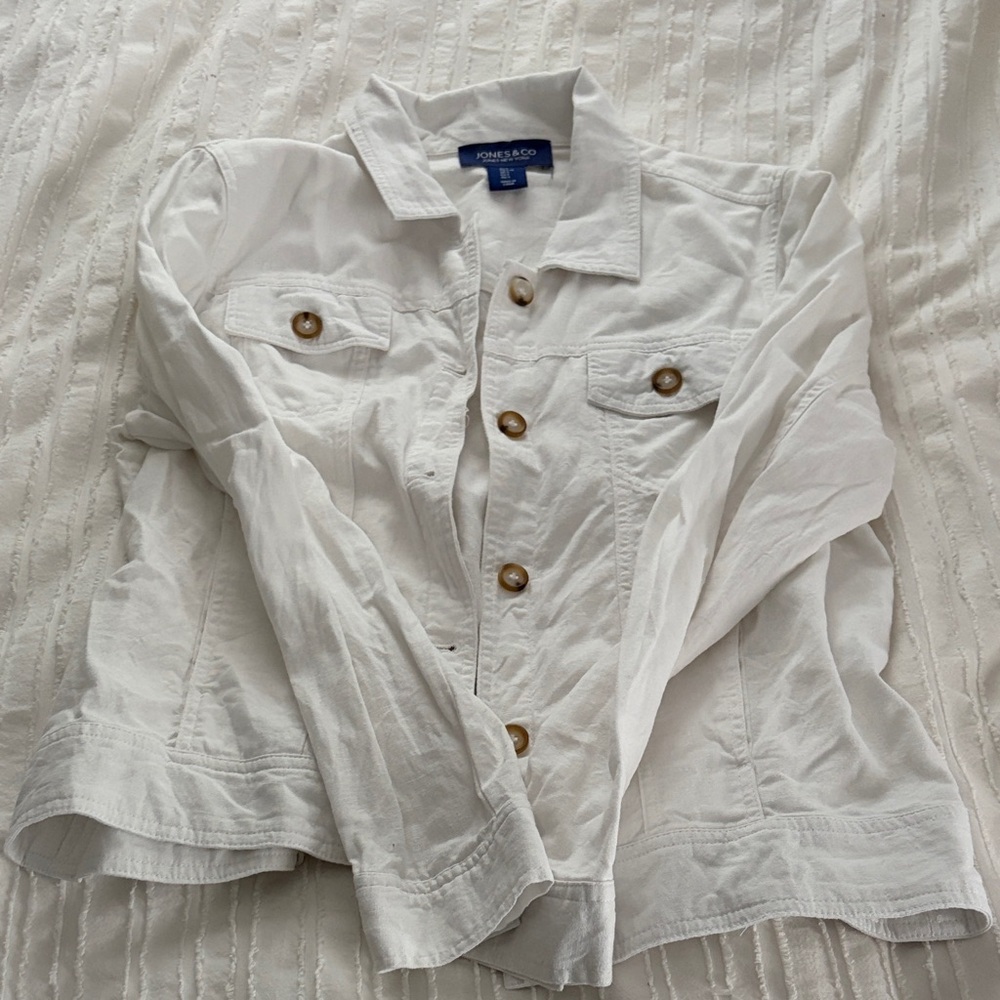 Jones New York White Denim Jacket